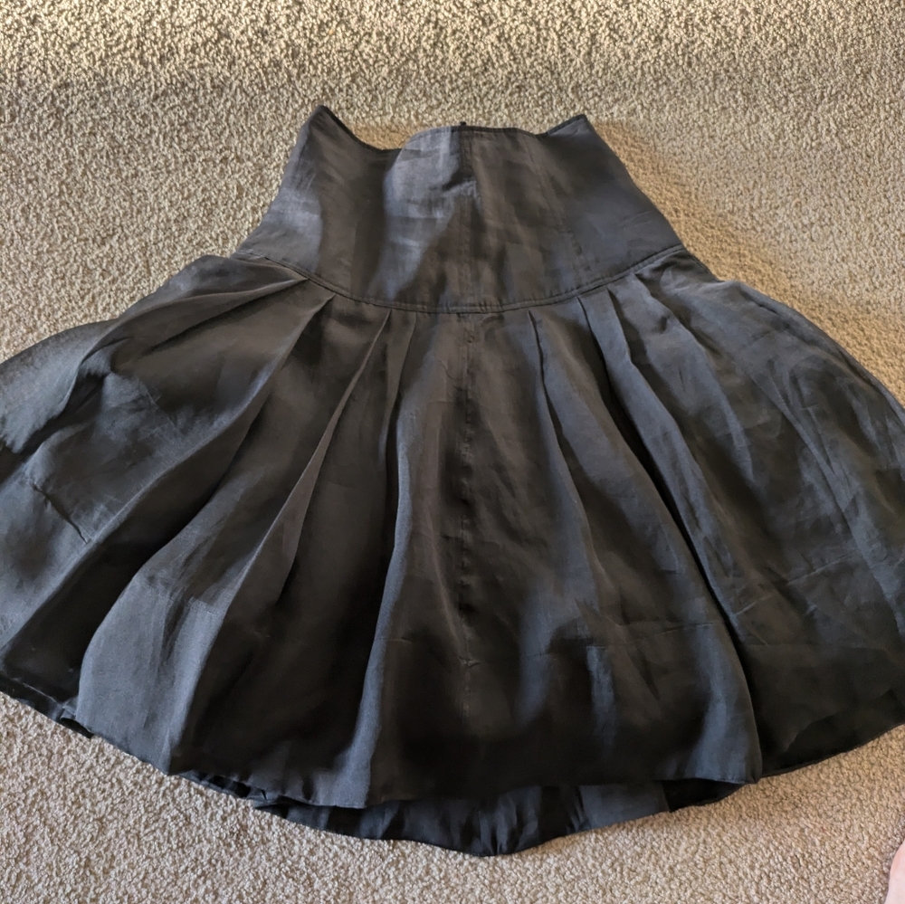 PAUW Amsterdam 100% Silk Layered High Waisted Bubble Skirt. Size 1.